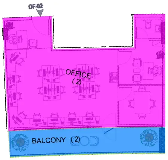  bedroom Office floor plan at Celesto 4