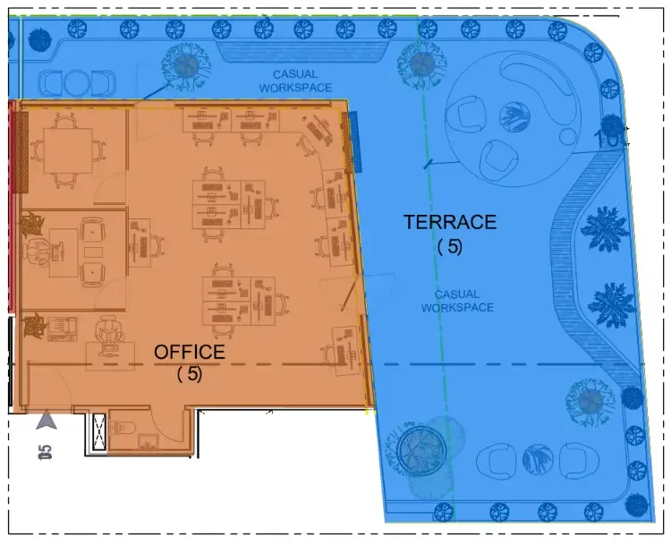  bedroom Office floor plan at Celesto 4