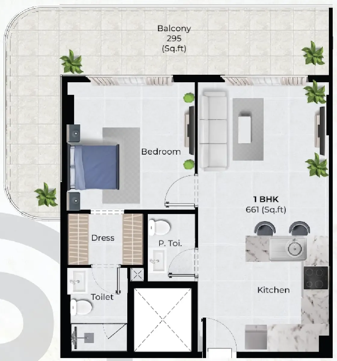 1 bedroom Apartments floor plan at Chapter 02 by Newbury