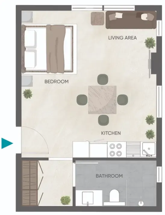 0 bedroom Apartments floor plan at Eden Golf Views 1
