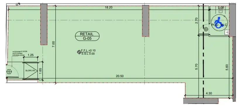  bedroom Retail floor plan at Binghatti Etherea