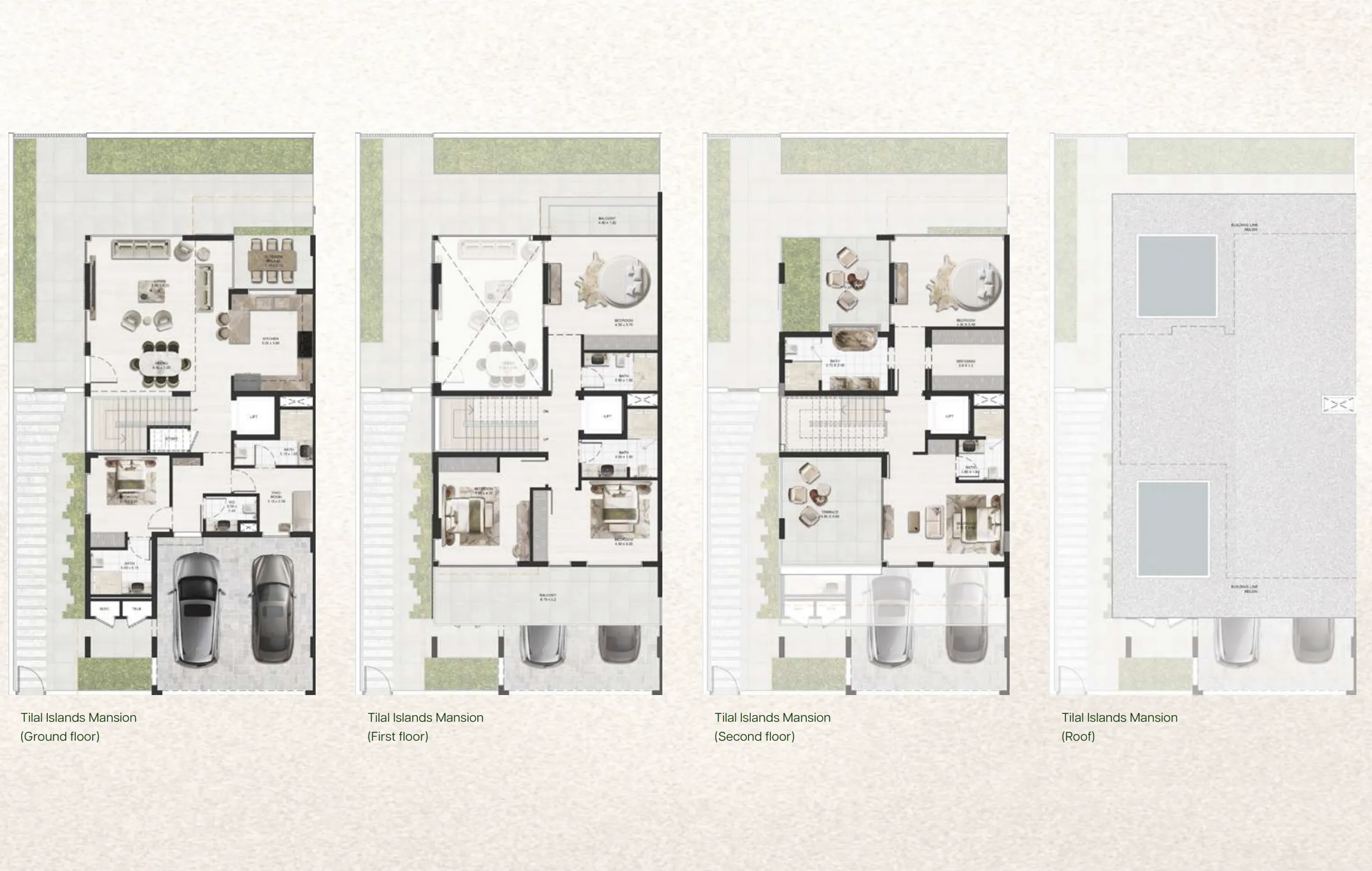 6 bedroom Villa floor plan at Tilal Binghatti