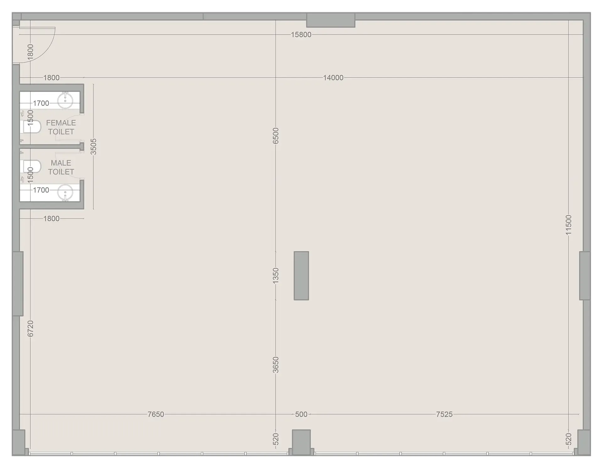  bedroom Office floor plan at ESSENL1FE Residence