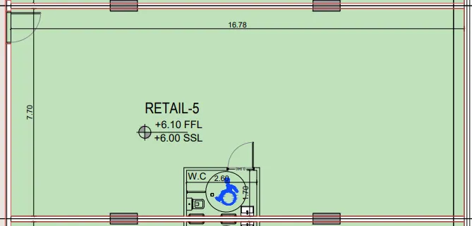  bedroom Retail floor plan at Binghatti Flare