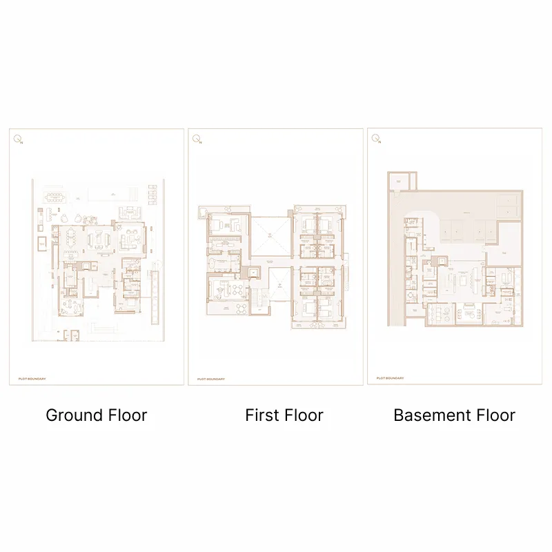 6 bedroom Villa floor plan at Four Seasons Private Residences Abu Dhabi at Saadiyat Beach