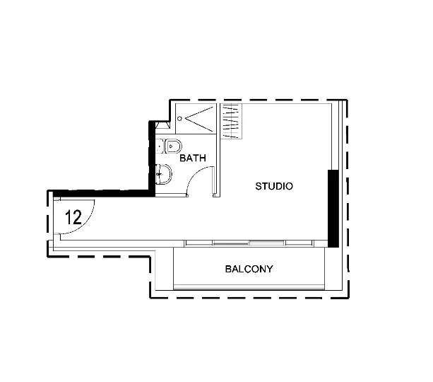 0 bedroom Apartments floor plan at Damac Hills 2 - Hotel Edge by Rotana