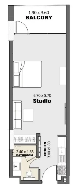 0 bedroom Apartments floor plan at Volna by Kasco