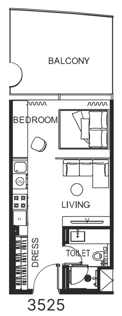 0 bedroom Apartments floor plan at The WOW Tower