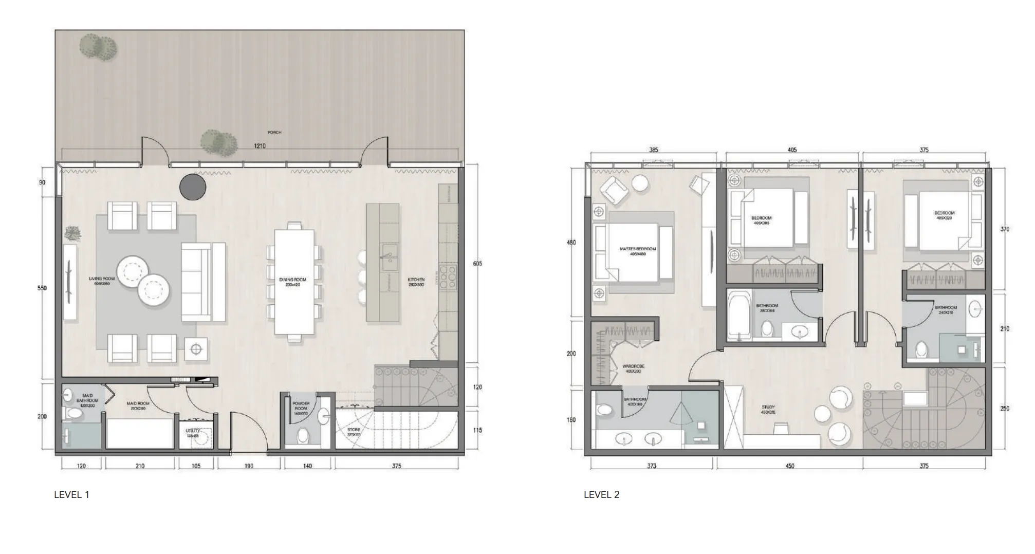 3.5 bedroom Townhouse floor plan at Quattro Del Mar