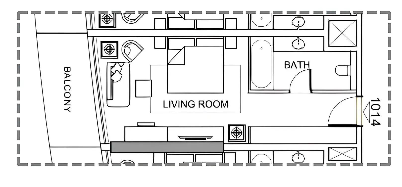 0 bedroom Apartments floor plan at Damac Hills - Artesia