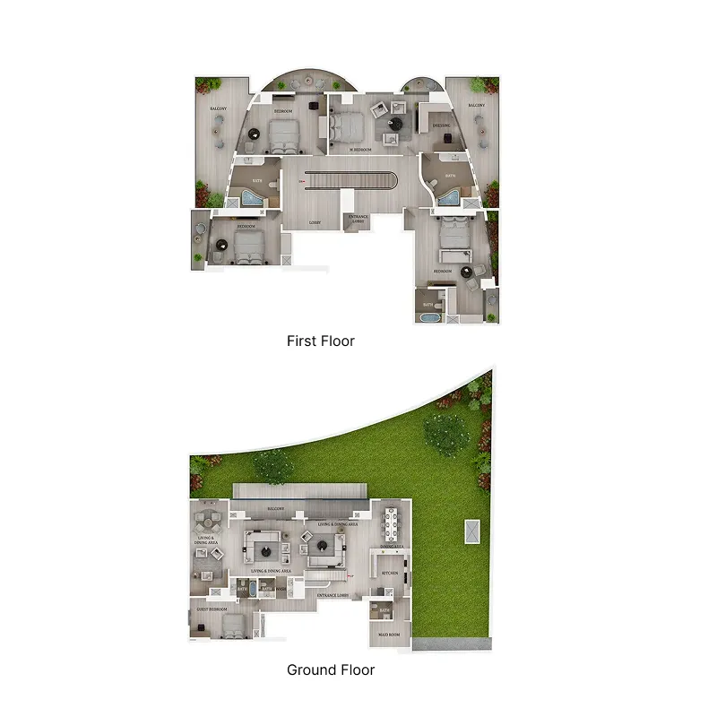 5 bedroom Apartments floor plan at Marina Star