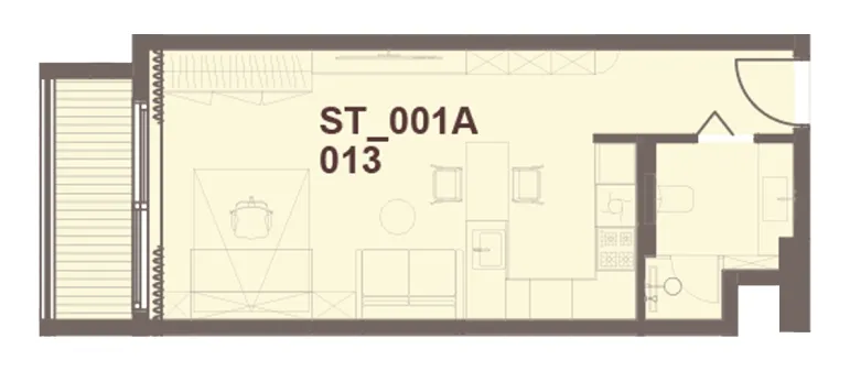 0 bedroom Apartments floor plan at J-Haus Residence