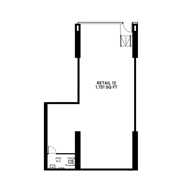  bedroom Retail floor plan at Binghatti Starfall