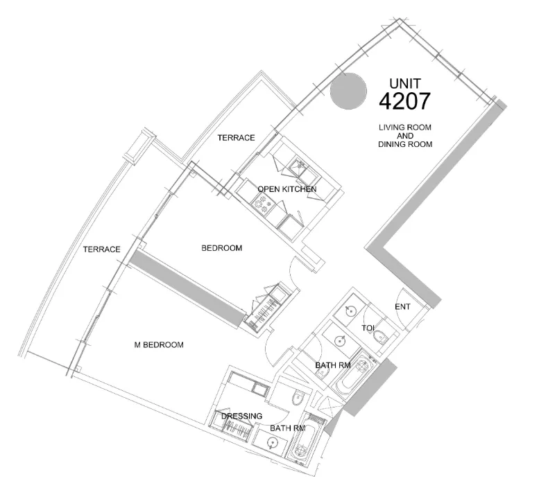 2 bedroom Apartments floor plan at Damac Towers by Paramount