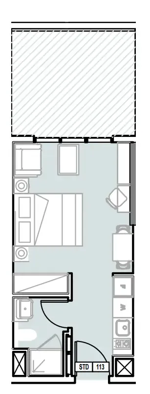 0 bedroom Apartments floor plan at Verdana III