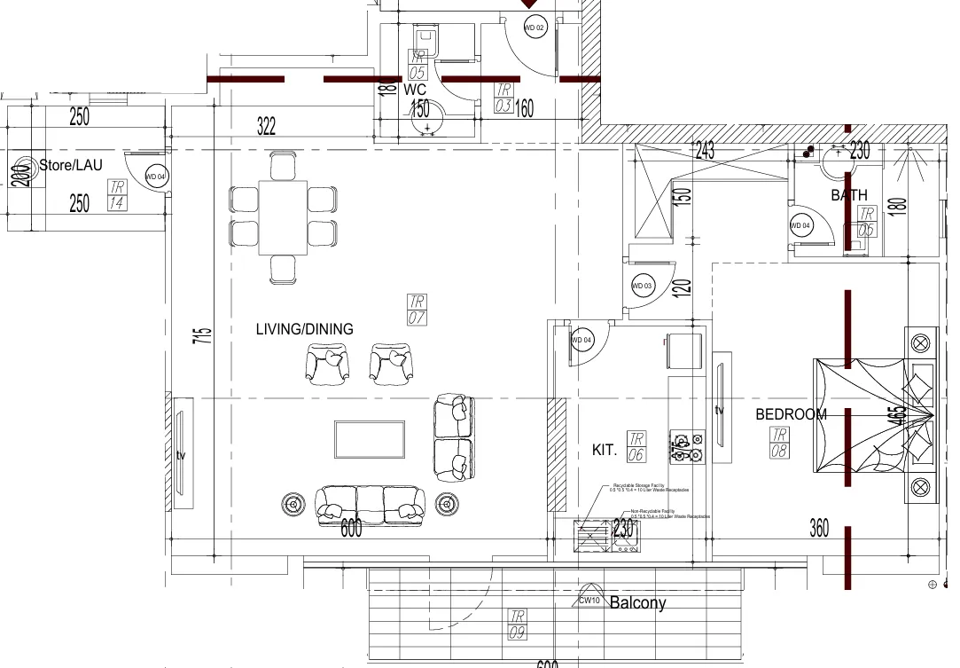 1 bedroom Apartments floor plan at Paradise View II