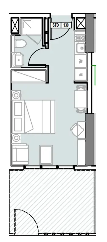 0 bedroom Apartments floor plan at Verdana III