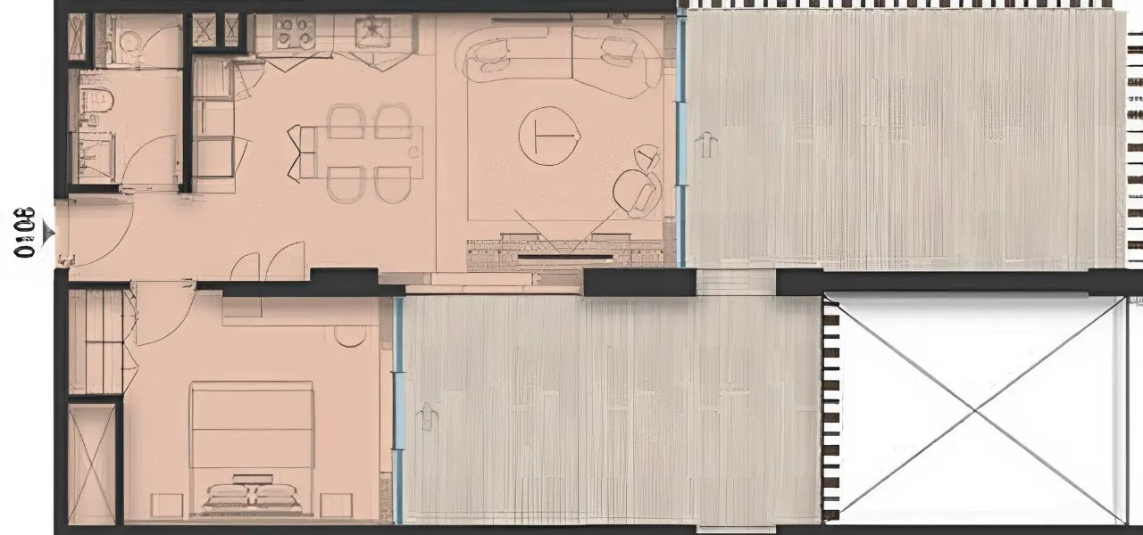 1 bedroom Apartments floor plan at Sea Cliff by Imtiaz