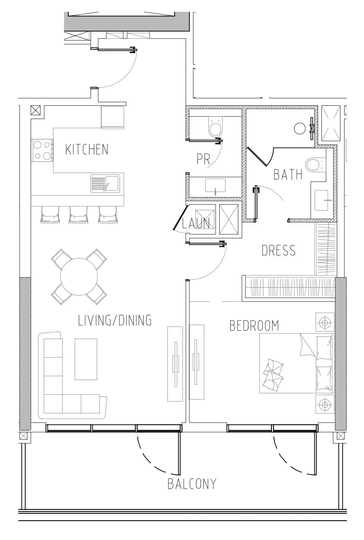 1 bedroom Apartments floor plan at Damac Riverside Views