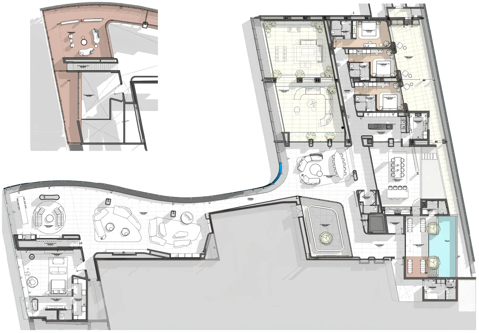 4 bedroom Penthouse floor plan at Opus By Zaha Hadid