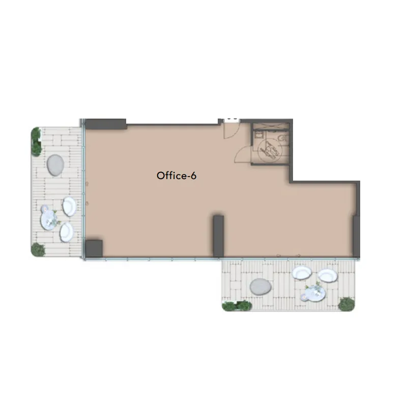  bedroom Office floor plan at The Symphony by Imtiaz