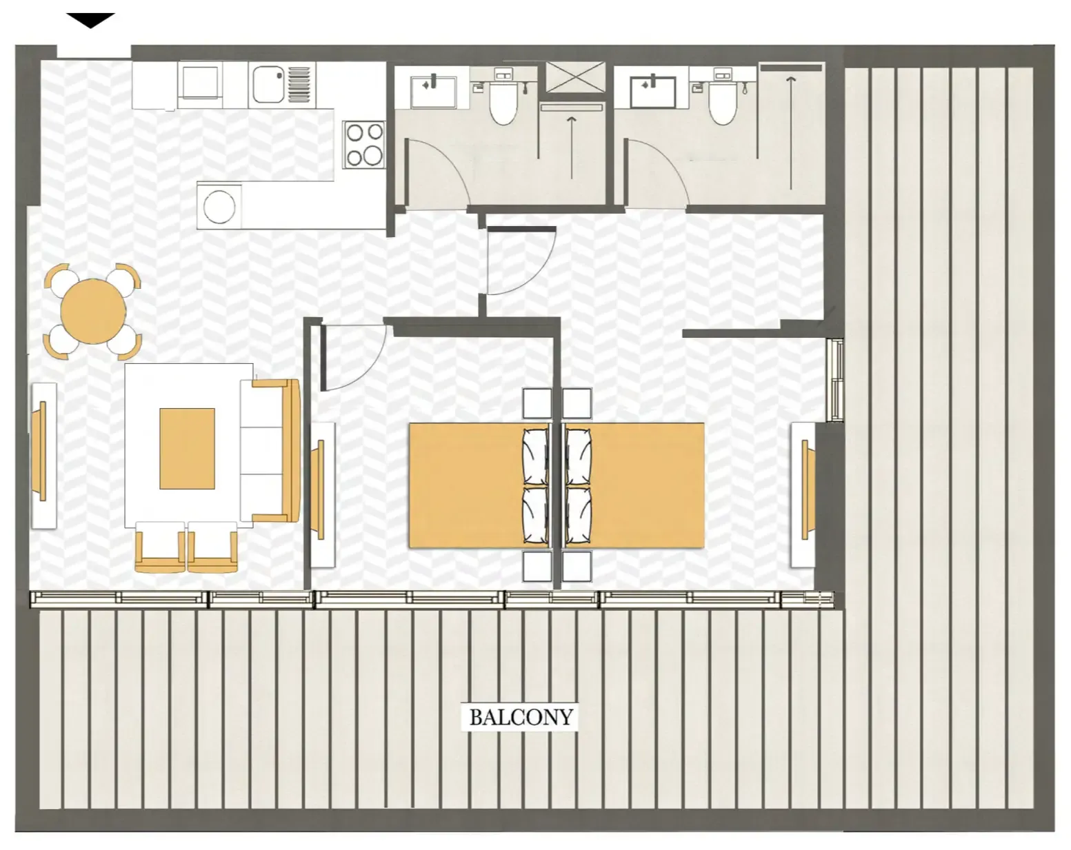 2 bedroom Apartments floor plan at Ashwood Residences