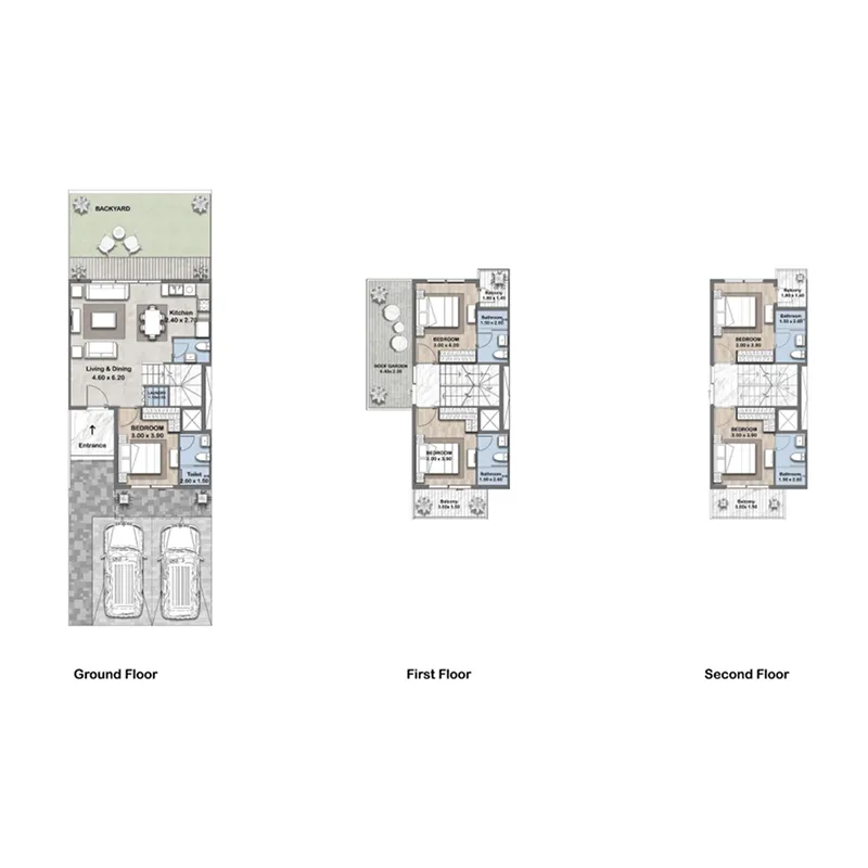 5 bedroom Townhouse floor plan at Reportage Hills