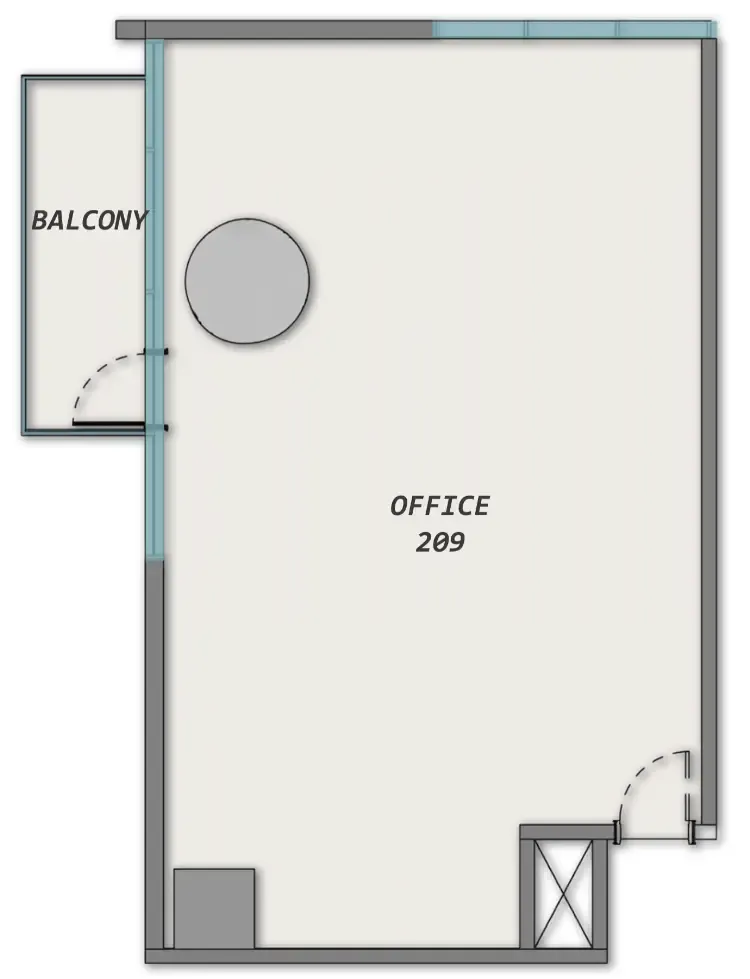 bedroom Office floor plan at Samana Barari Avenue