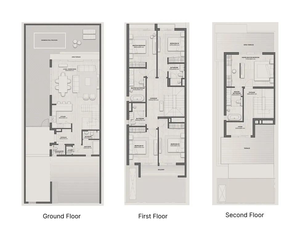 5 bedroom Villa floor plan at D Villas