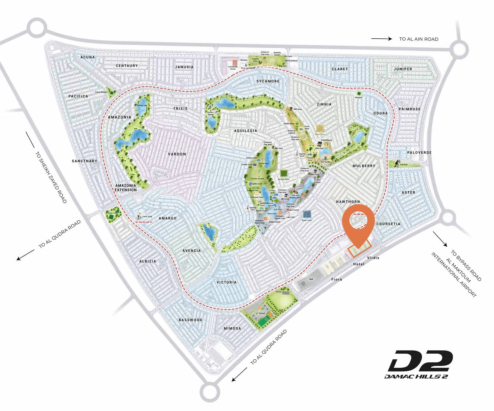 Damac Hills 2 - Virdis master plan 1