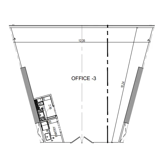  bedroom Office floor plan at Binghatti Circle