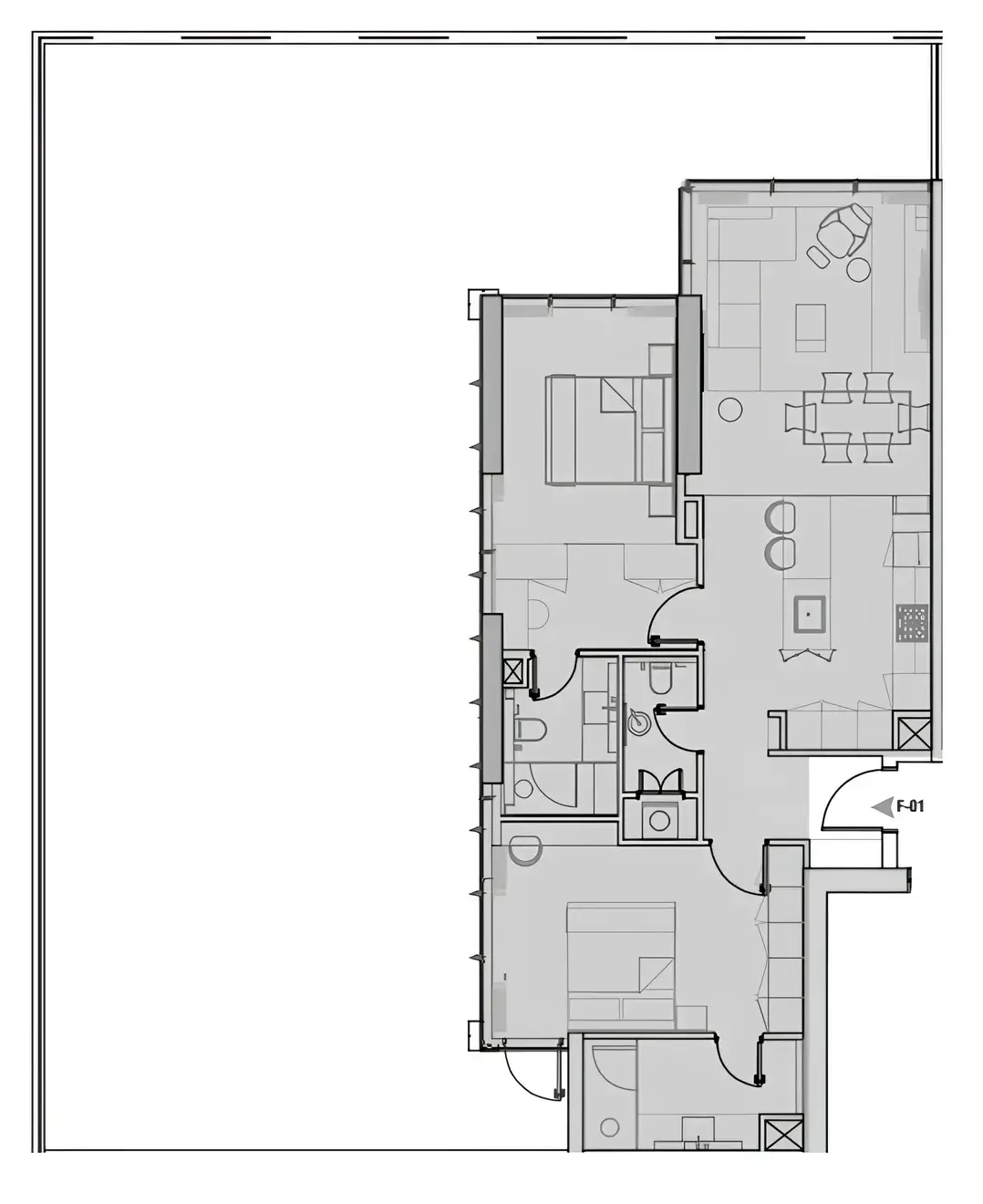 2 bedroom Apartments floor plan at Wynwood Horizon