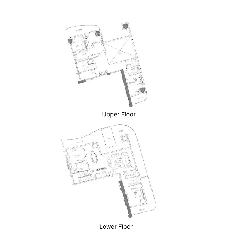 3 bedroom Duplex floor plan at Damac Bay 2