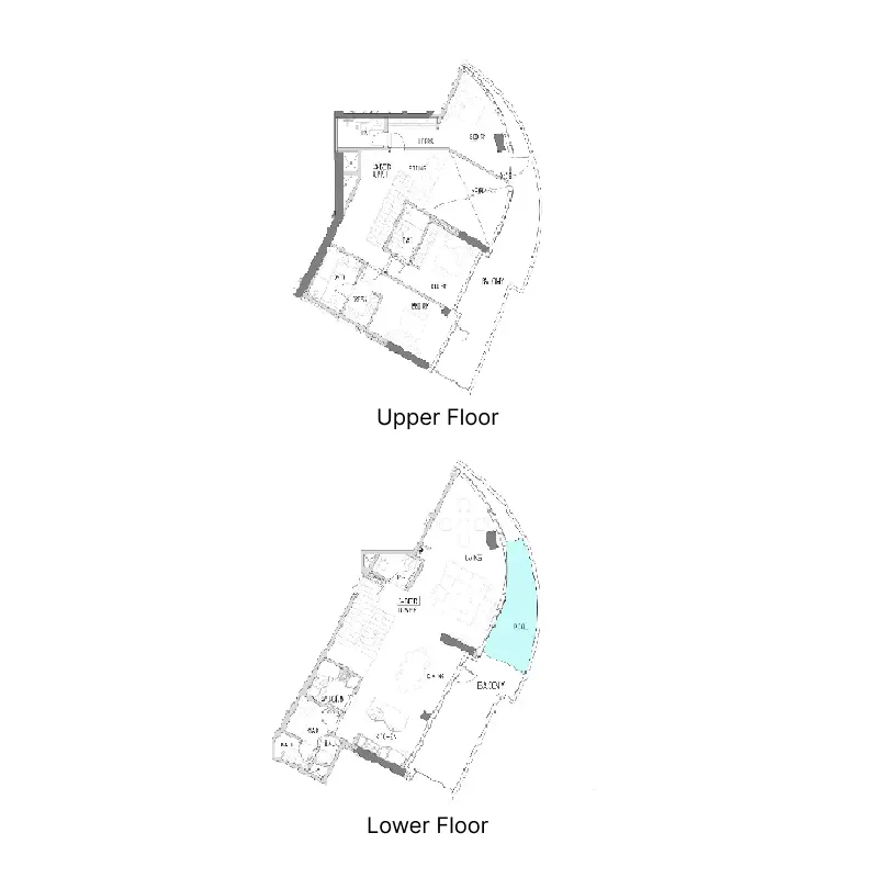 3 bedroom Duplex floor plan at Canal Heights