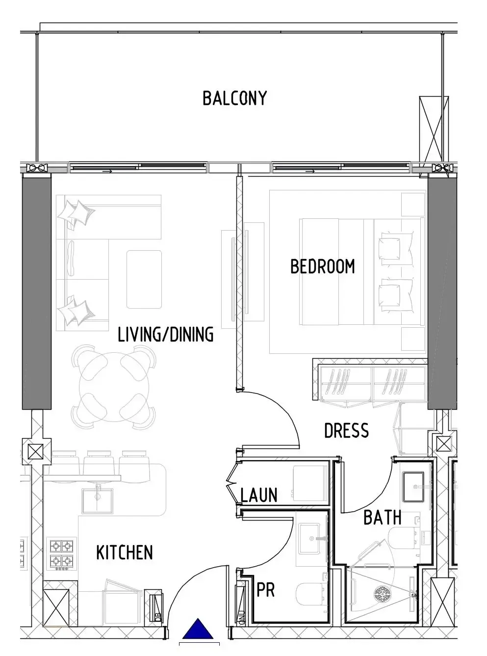 1 bedroom Apartments floor plan at Chelsea Residences