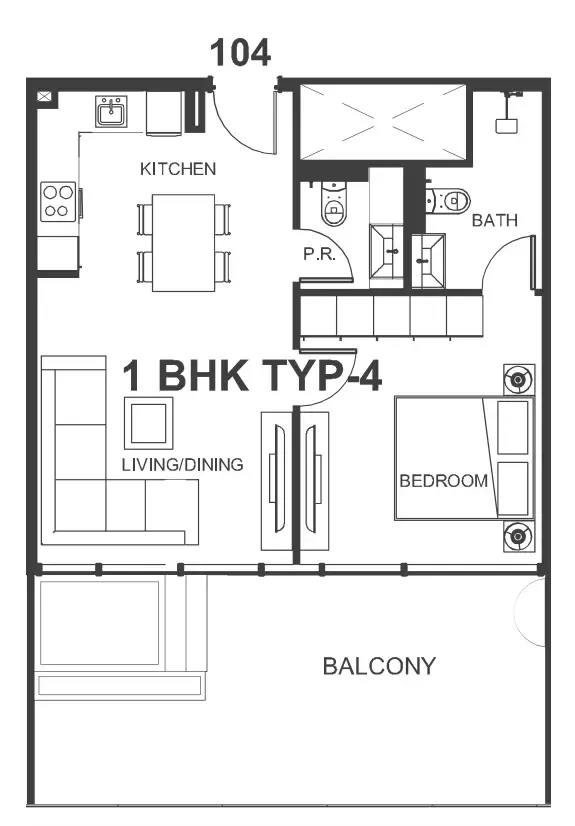 1 bedroom Apartments floor plan at Interstellar Tower