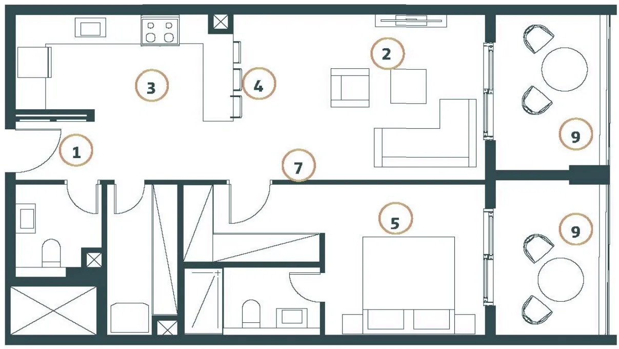 1 bedroom Apartments floor plan at Whitestone Residences