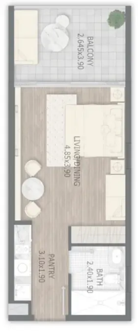 0 bedroom Apartments floor plan at Stamn One