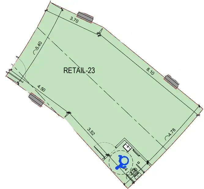  bedroom Retail floor plan at Binghatti Skyflame