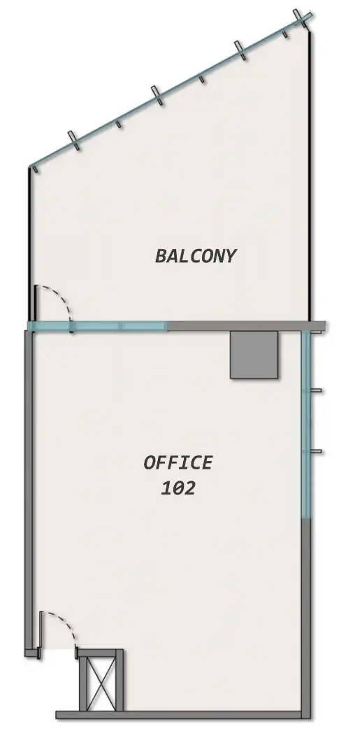  bedroom Office floor plan at Samana Barari Avenue