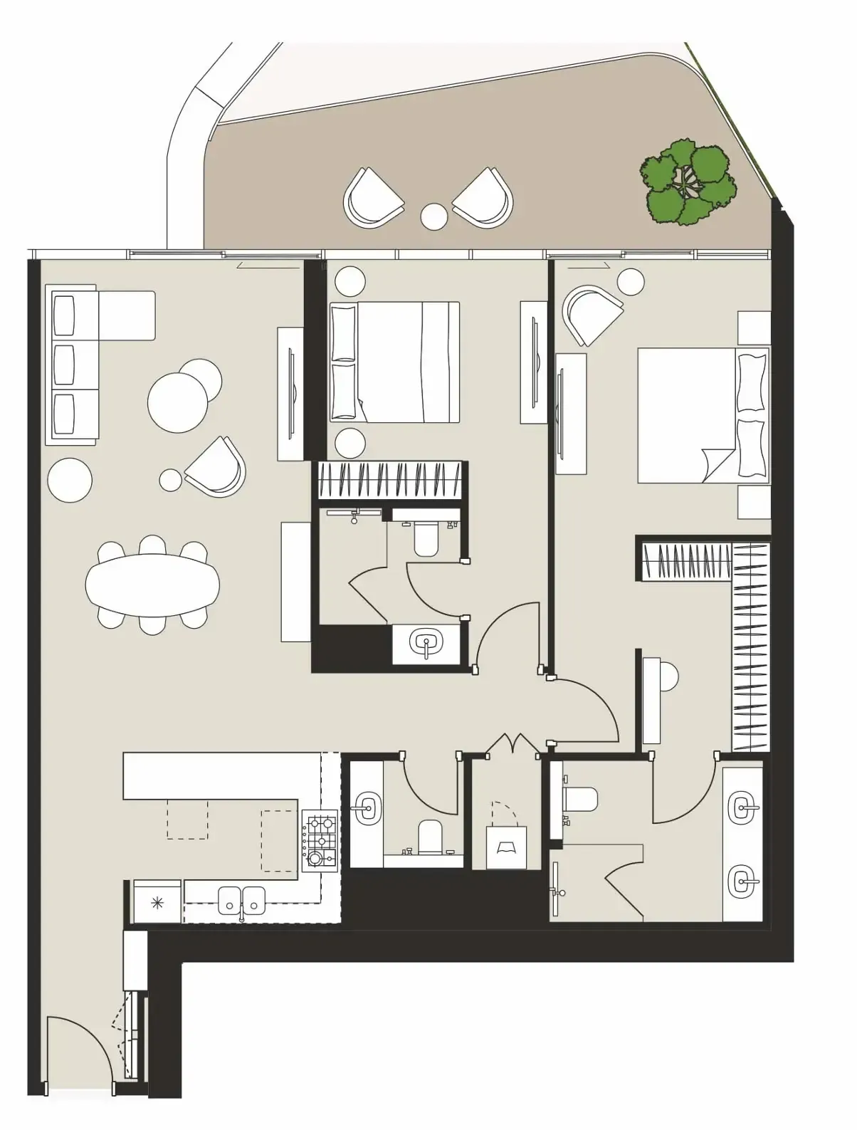 2 bedroom Apartments floor plan at Artistry One Residences