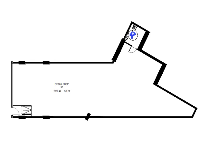  bedroom Retail floor plan at Binghatti Flare