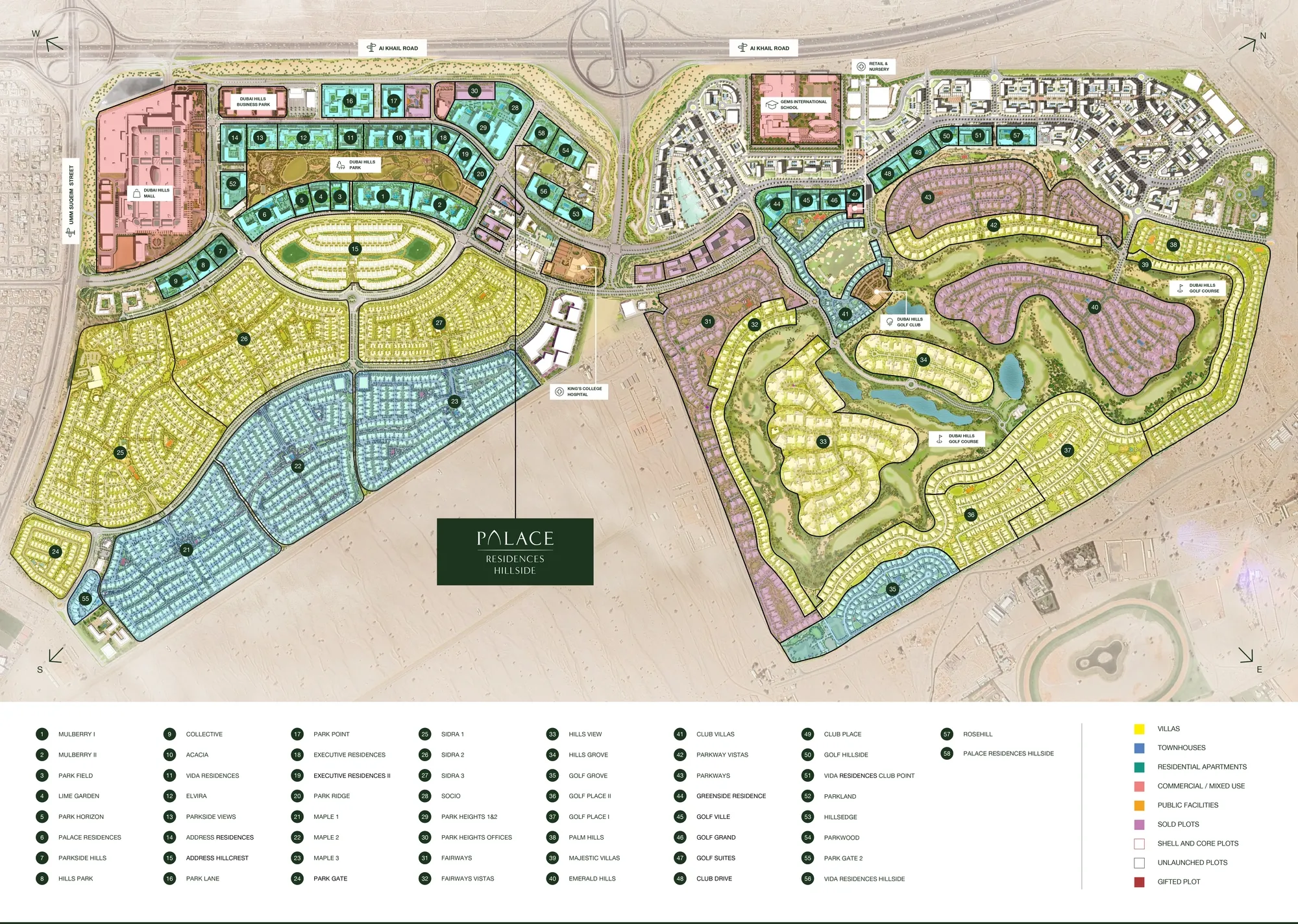 Palace Residences Hillside Towers A & B master plan 1