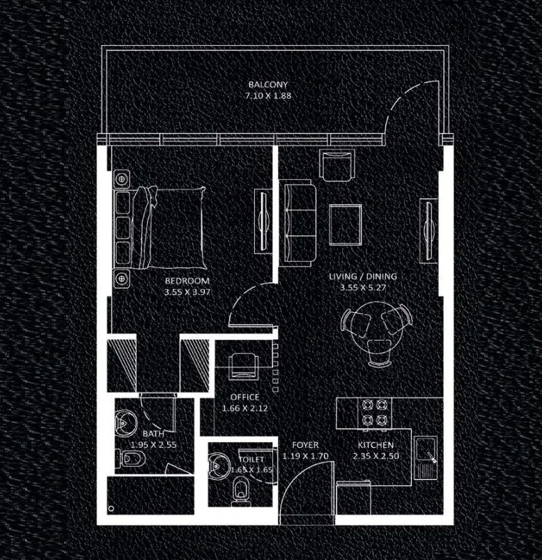 1 bedroom Apartments floor plan at Viewz
