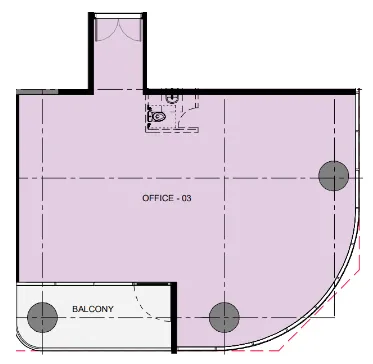  bedroom Office floor plan at Azizi Emerald