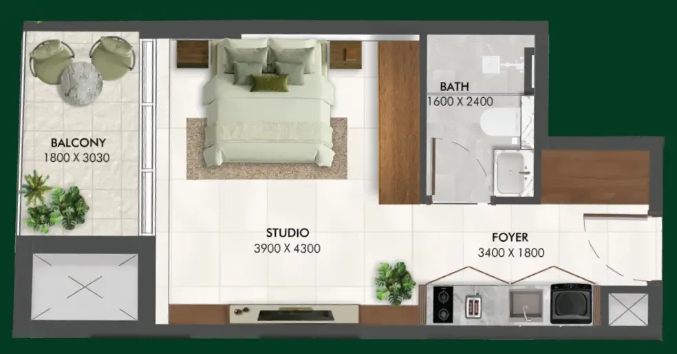0 bedroom Apartments floor plan at Enchante