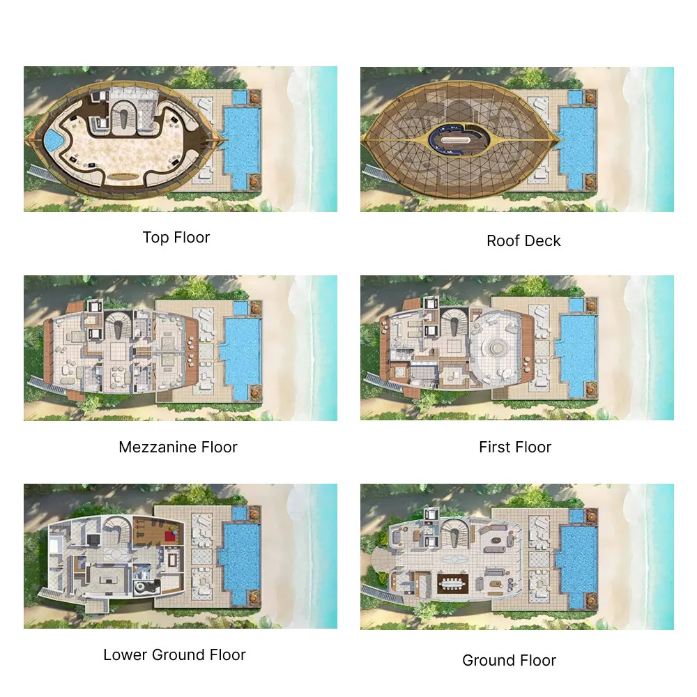 7 bedroom Villa floor plan at The Heart of Europe - Sweden Island