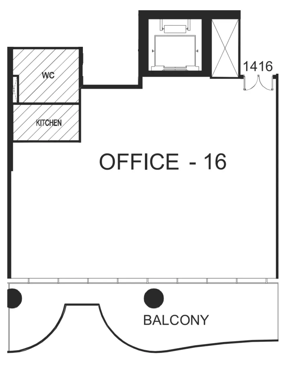  bedroom Office floor plan at The WOW Tower