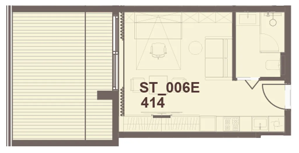 0 bedroom Apartments floor plan at J-Haus Residence