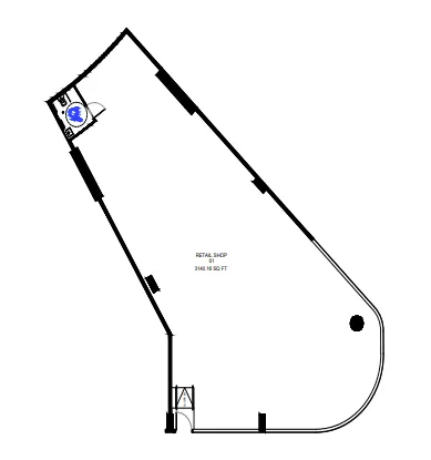  bedroom Retail floor plan at Binghatti Flare